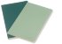 Блокнот Moleskine VOLANT POCKET, нелинованный, светло-зеленый, темно-зеленый (2шт)