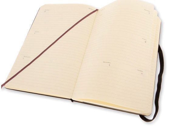 Еженедельник Moleskine CLASSIC WKLY LARGE, A5, черный