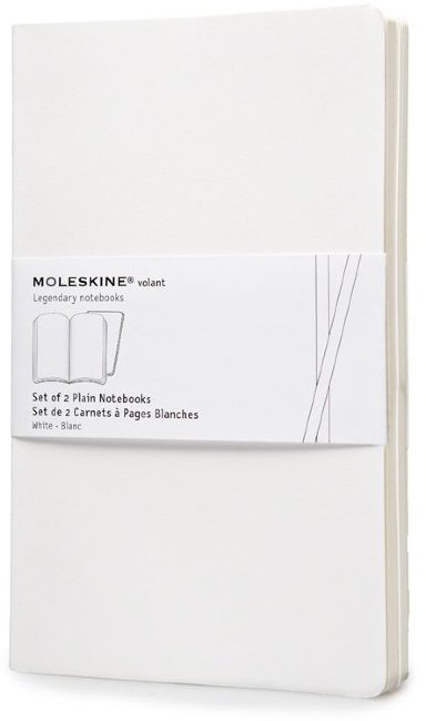 Блокнот Moleskine VOLANT LARGE, нелинованный, белый (2шт) Блокнот Moleskine VOLANT LARGE, нелинованный, белый (2шт)