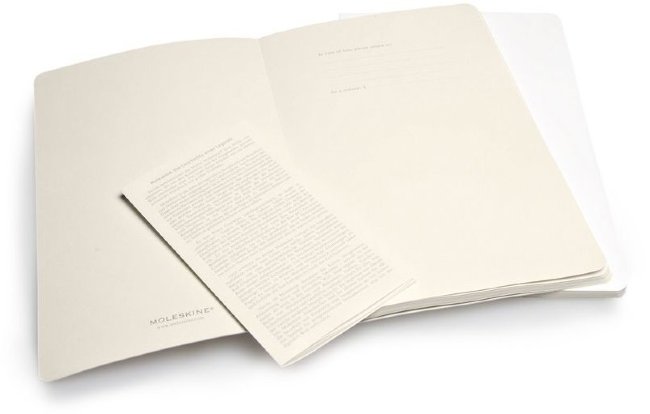Блокнот Moleskine VOLANT LARGE, нелинованный, белый (2шт) Блокнот Moleskine VOLANT LARGE, нелинованный, белый (2шт)