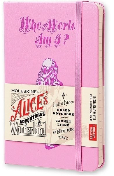 Блокнот Moleskine ALICE IN WONDERLAND POCKET Limited Edition, линейка, розовый