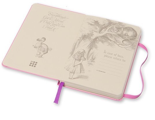 Блокнот Moleskine ALICE IN WONDERLAND POCKET Limited Edition, линейка, розовый