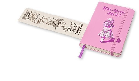 Блокнот Moleskine ALICE IN WONDERLAND POCKET Limited Edition, линейка, розовый