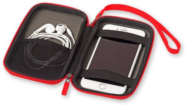 Чехол для путешествий Moleskine Journey Pouch Small, ремешок на запястье, красный