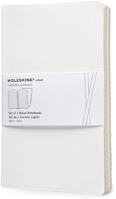 Блокнот Moleskine VOLANT LARGE, линейка, белый (2шт) Блокнот Moleskine VOLANT LARGE, линейка, белый (2шт)