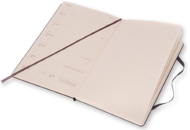 Еженедельник Moleskine CLASSIC WKNT LARGE, A5, черный