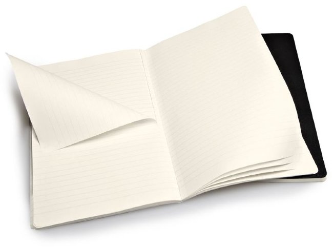 Блокнот Moleskine VOLANT LARGE, линейка, черный (2шт) Блокнот Moleskine VOLANT LARGE, линейка, черный (2шт)