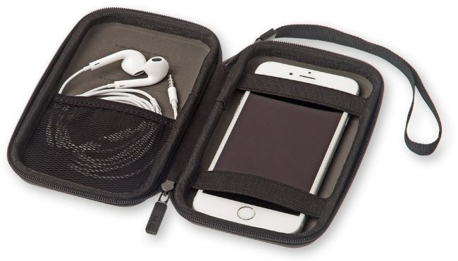 Чехол для путешествий Moleskine Journey Pouch Small, ремешок на запястье, черный