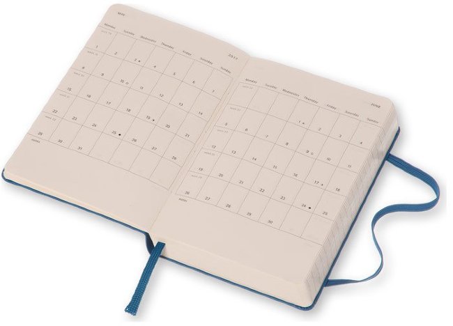 Ежедневник Moleskine CLASSIC DAILY POCKET, A6, синий стальной