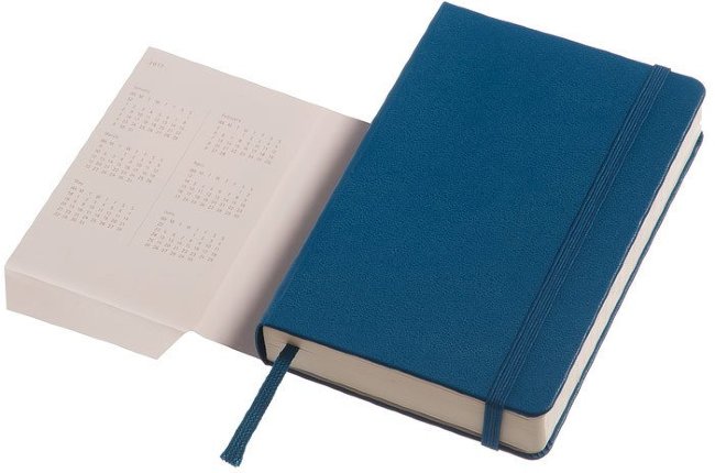 Ежедневник Moleskine CLASSIC DAILY POCKET, A6, синий стальной