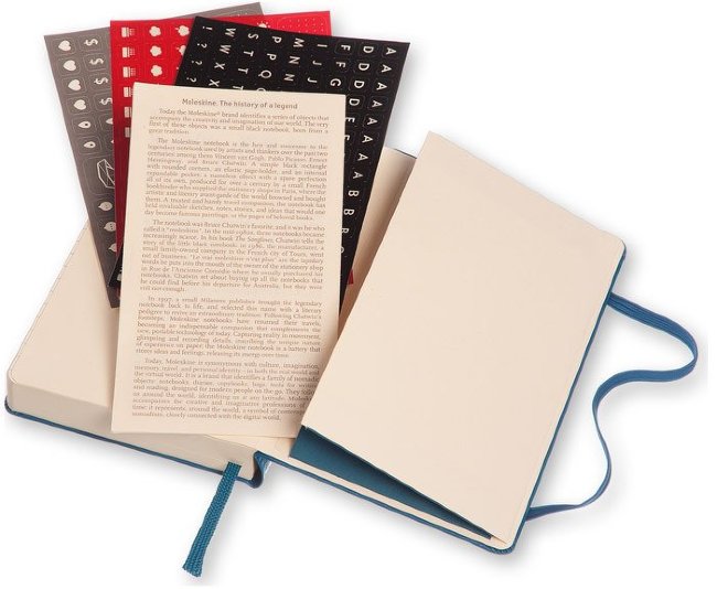 Ежедневник Moleskine CLASSIC DAILY POCKET, A6, синий стальной