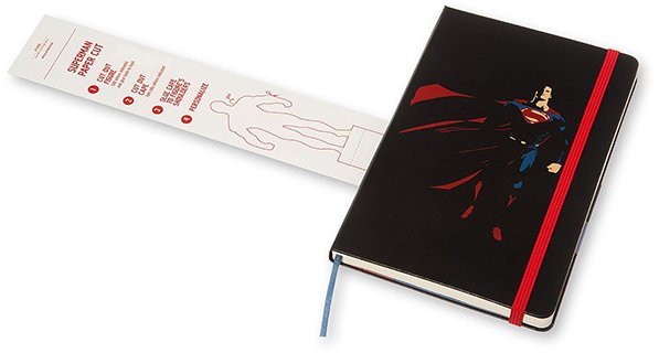 Блокнот Moleskine BATMAN VS SUPERMAN LARGE Limited Edition, линейка, черный (Superman)