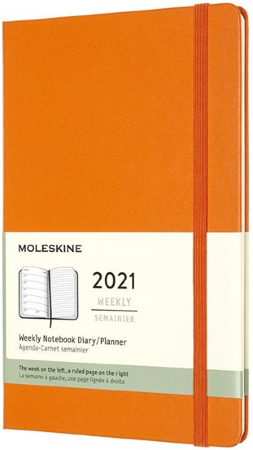 Еженедельник Moleskine CLASSIC WKLY Large 130х210мм 144стр. оранжевый Еженедельник Moleskine CLASSIC WKLY Large 130х210мм 144стр. оранжевый