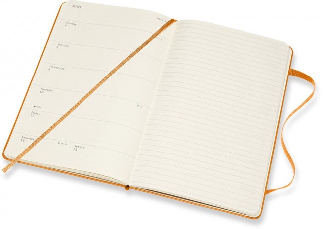 Еженедельник Moleskine CLASSIC WKLY Large 130х210мм 144стр. оранжевый Еженедельник Moleskine CLASSIC WKLY Large 130х210мм 144стр. оранжевый