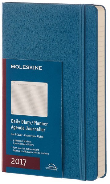 Ежедневник Moleskine CLASSIC DAILY LARGE, A5, синий стальной