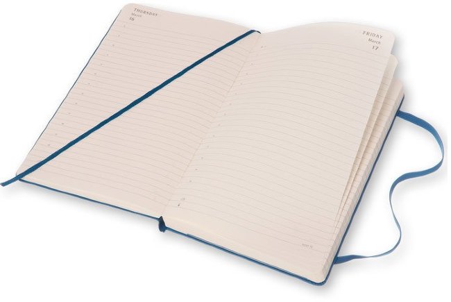 Ежедневник Moleskine CLASSIC DAILY LARGE, A5, синий стальной