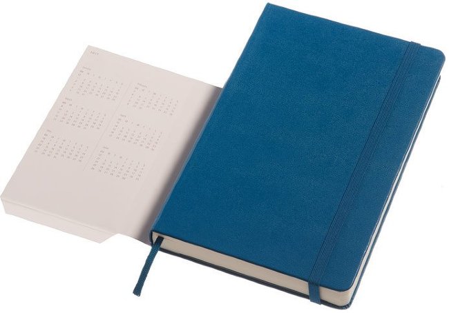 Ежедневник Moleskine CLASSIC DAILY LARGE, A5, синий стальной