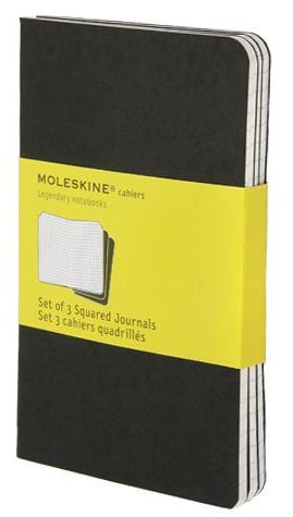 Блокнот Moleskine CAHIER JOURNAL POCKET, клетка, черный (3шт) Блокнот Moleskine CAHIER JOURNAL POCKET, клетка, черный (3шт)