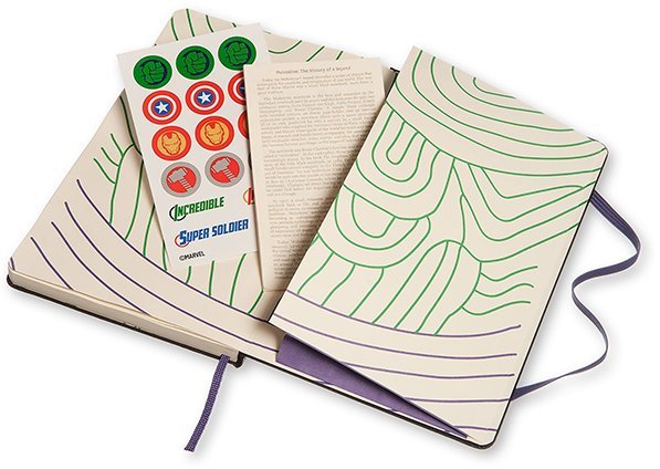 Блокнот Moleskine THE AVENGERS (Мстители) LARGE Limited Edition, линейка (Hulk)