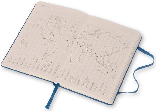 Еженедельник Moleskine CLASSIC WKNT POCKET, A6, синий стальной