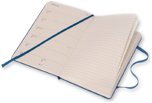 Еженедельник Moleskine CLASSIC WKNT POCKET, A6, синий стальной