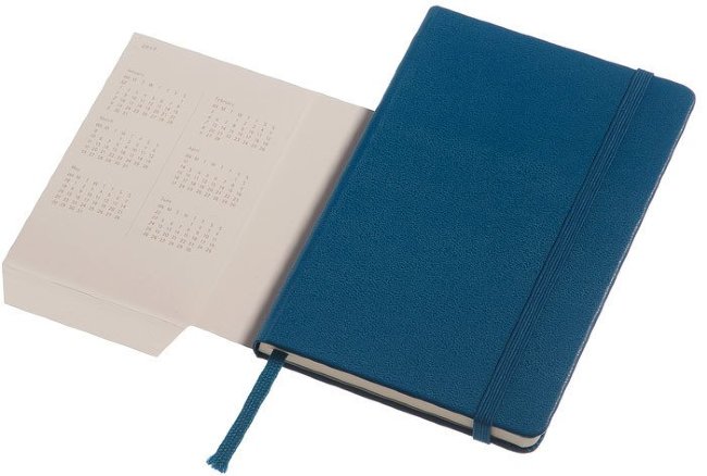 Еженедельник Moleskine CLASSIC WKNT POCKET, A6, синий стальной