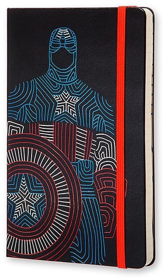 Блокнот Moleskine THE AVENGERS (Мстители) LARGE Limited Edition, линейка (Captain America)