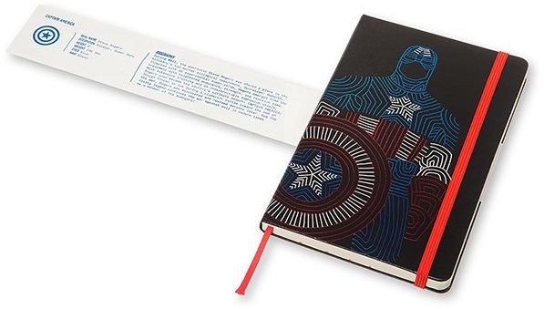 Блокнот Moleskine THE AVENGERS (Мстители) LARGE Limited Edition, линейка (Captain America)