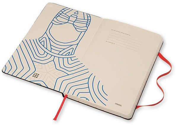 Блокнот Moleskine THE AVENGERS (Мстители) LARGE Limited Edition, линейка (Captain America)