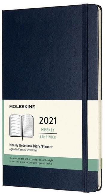 Еженедельник Moleskine CLASSIC WKNT Large 130х210мм 144стр. синий сапфир Еженедельник Moleskine CLASSIC WKNT Large 130х210мм 144стр. синий сапфир