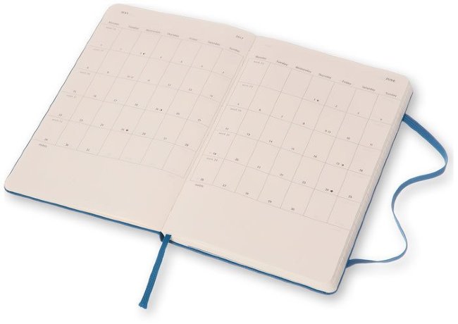 Еженедельник Moleskine CLASSIC WKNT LARGE, A5, синий стальной