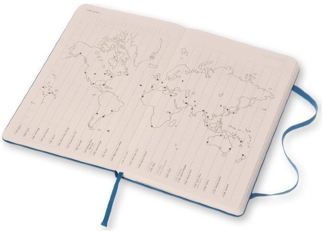 Еженедельник Moleskine CLASSIC WKNT LARGE, A5, синий стальной