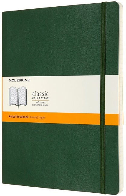 Блокнот Moleskine CLASSIC XLarge, линейка, зеленый Блокнот Moleskine CLASSIC XLarge, линейка, зеленый