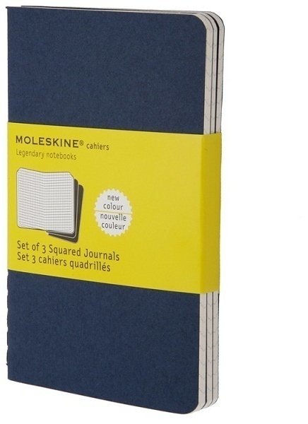 Блокнот Moleskine CAHIER JOURNAL POCKET, клетка, синий индиго (3шт) Блокнот Moleskine CAHIER JOURNAL POCKET, клетка, синий индиго (3шт)