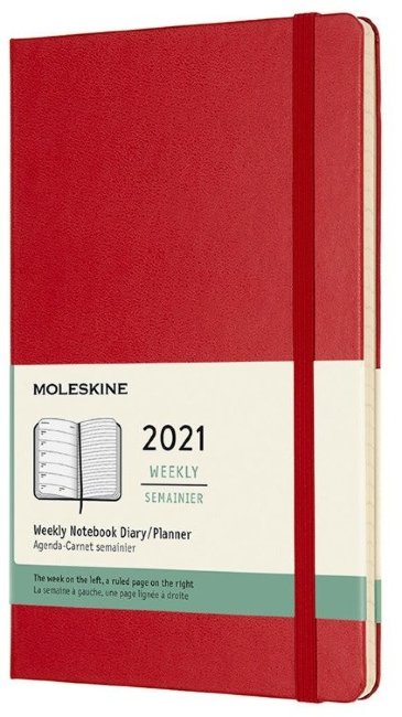 Еженедельник Moleskine CLASSIC WKLY Large 130х210мм 144стр. красный