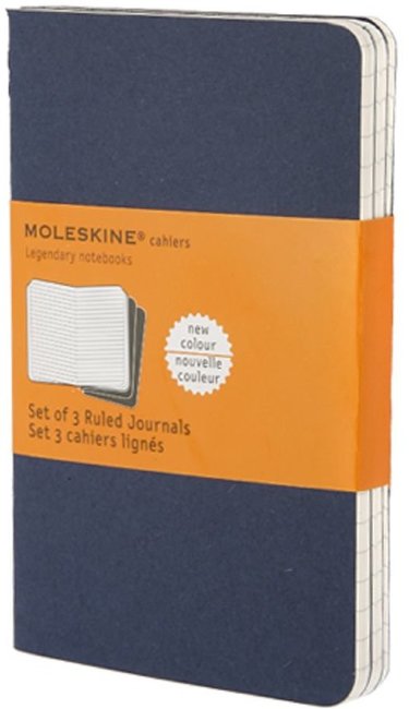 Блокнот Moleskine CAHIER JOURNAL POCKET, линейка, синий индиго (3шт) Блокнот Moleskine CAHIER JOURNAL POCKET, линейка, синий индиго (3шт)