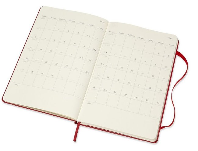 Еженедельник Moleskine ACADEMIC WKNT Large, красный Еженедельник Moleskine ACADEMIC WKNT Large, красный