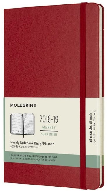 Еженедельник Moleskine ACADEMIC WKNT Large, красный Еженедельник Moleskine ACADEMIC WKNT Large, красный