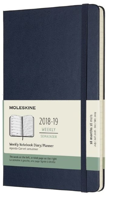 Еженедельник Moleskine ACADEMIC WKNT Large, синий сапфир