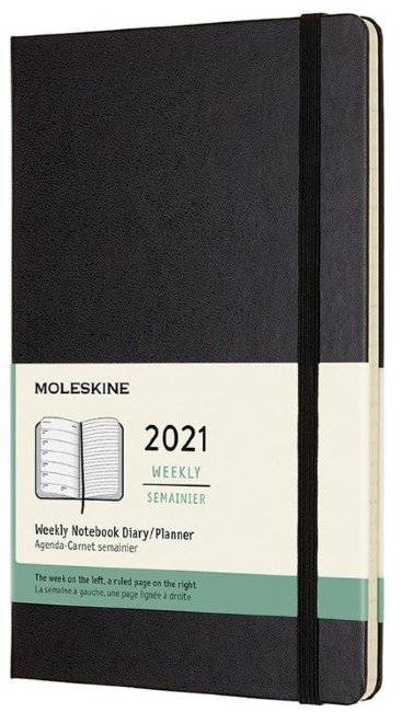 Еженедельник Moleskine CLASSIC WKLY Large 130х210мм 144стр. черный