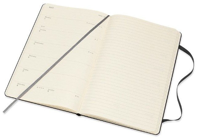 Еженедельник Moleskine CLASSIC WKLY Large 130х210мм 144стр. черный