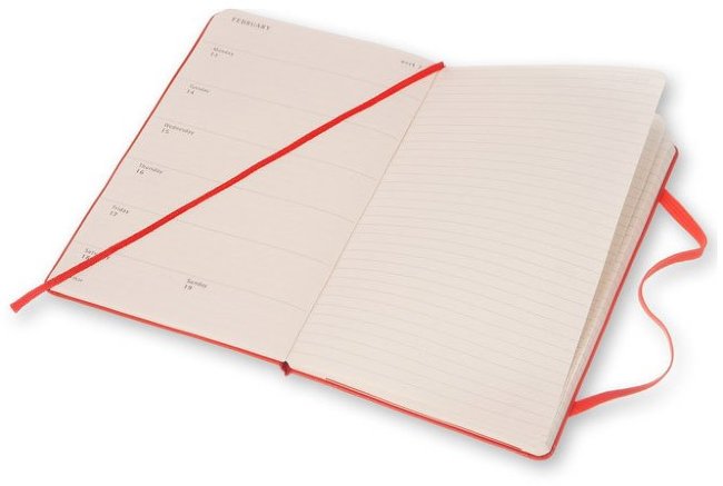 Еженедельник Moleskine CLASSIC WKNT LARGE, A5, оранжевый