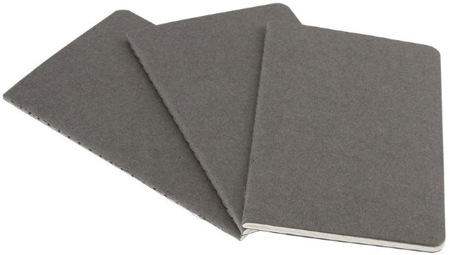 Блокнот Moleskine CAHIER JOURNAL POCKET, линейка, серый (3шт)