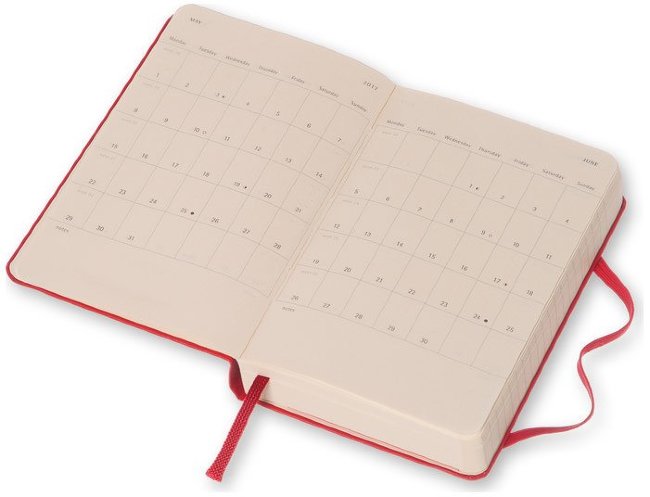 Ежедневник Moleskine CLASSIC DAILY POCKET, A6, красный