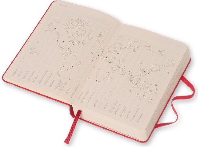 Ежедневник Moleskine CLASSIC DAILY POCKET, A6, красный