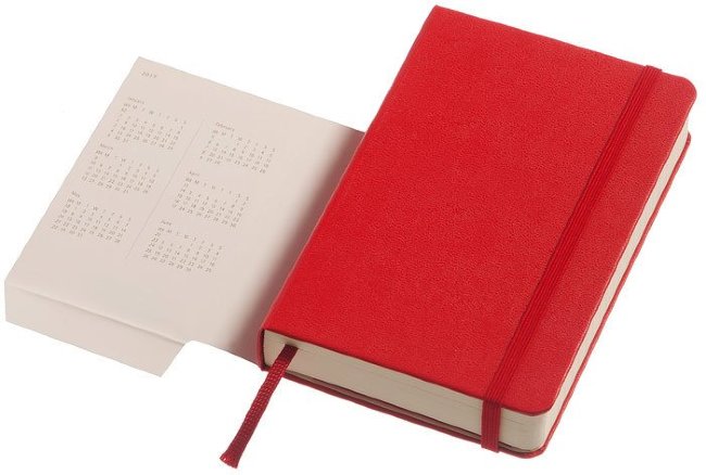 Ежедневник Moleskine CLASSIC DAILY POCKET, A6, красный