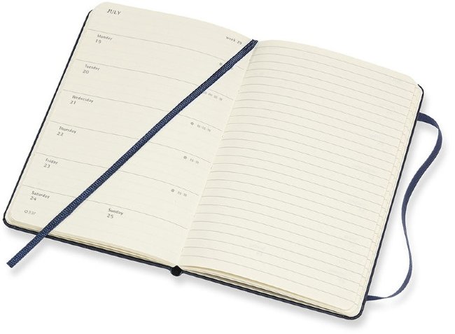 Еженедельник Moleskine CLASSIC WKNT Pocket 90x140мм 144стр. синий сапфир Еженедельник Moleskine CLASSIC WKNT Pocket 90x140мм 144стр. синий сапфир