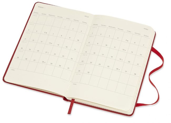 Еженедельник Moleskine CLASSIC WKLY Pocket, красный Еженедельник Moleskine CLASSIC WKLY Pocket, красный
