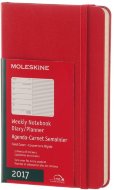 Еженедельник Moleskine CLASSIC WKNT POCKET, A6, красный