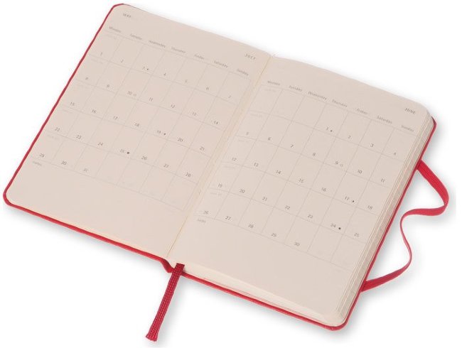 Еженедельник Moleskine CLASSIC WKNT POCKET, A6, красный
